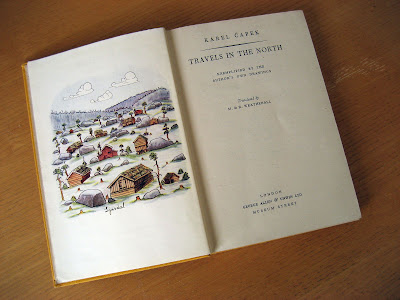 Title page and fronticepiece from 'Travels in The North' by Karel Čapek